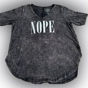 Torrid Super Soft Black Knit NOPE Top Size 3